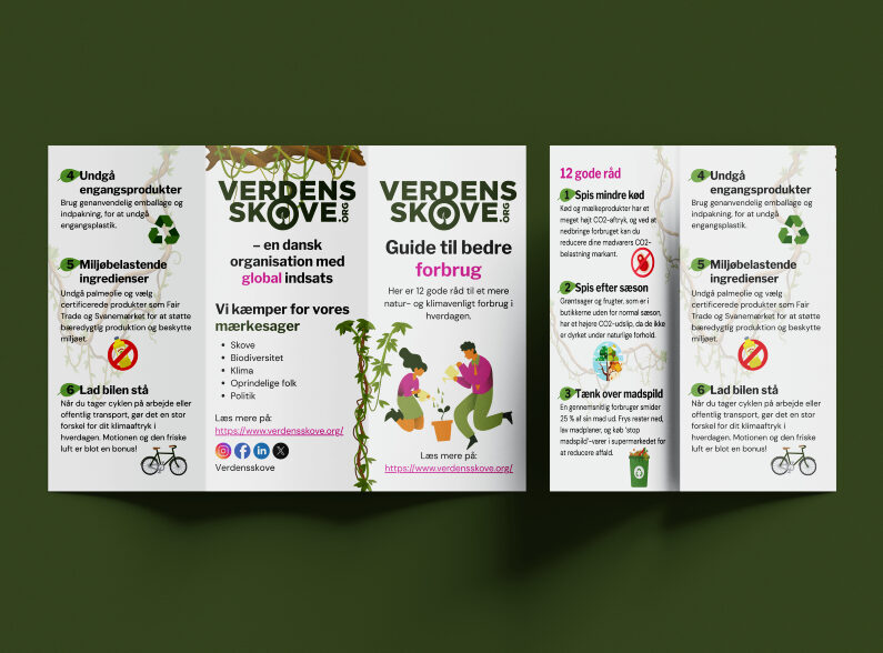 Brochure Verdens Skove Mockup